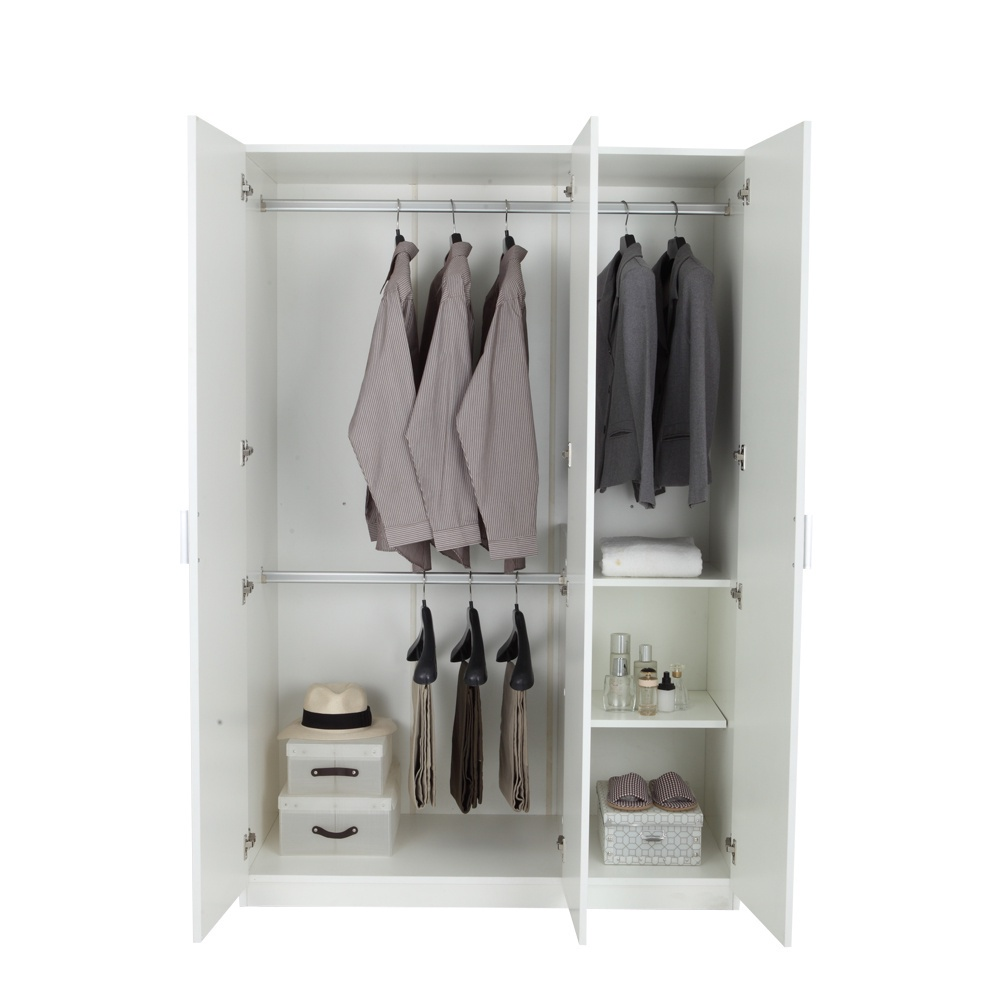 INDEX LIVING MALL ตู้เสื้อผ้าไม้ 3 บานประตู รุ่น วิวิด - สีขาว